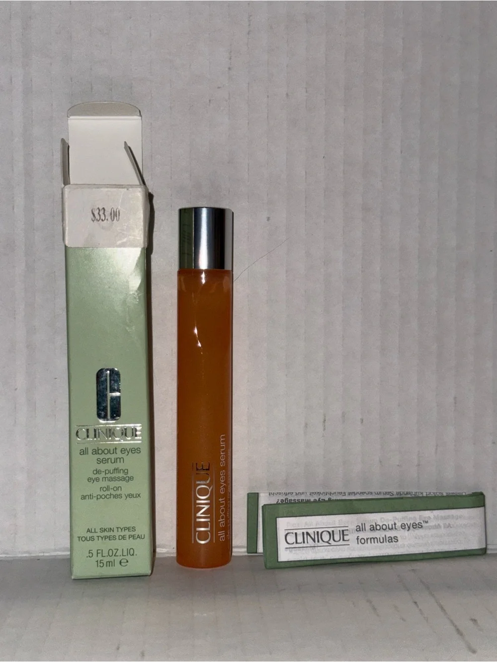 Clinique All About Eyes Serum De-puffing Eye Massage - 0.5 oz/15 ml brand new